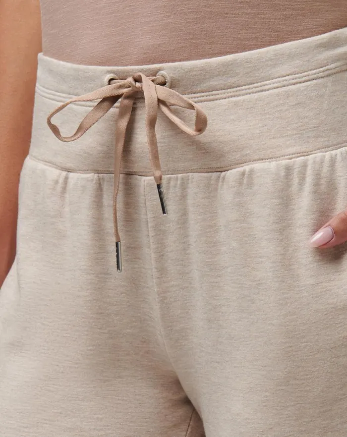 Women Pants TravisMathew CLOUD TERRY TIE JOGGER Heather Natural Women Pants TravisMathew CLOUD TERRY TIE JOGGER Heather Natural