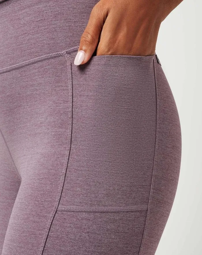 Women Pants TravisMathew WHERE IT COUNTS LEGGING Heather Moonscape