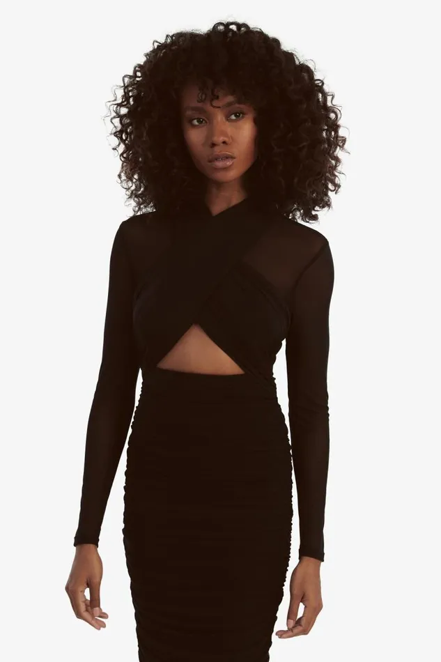 Women Party Dresses Bardot Aliyah Dress In Black Black Women Party Dresses Bardot Aliyah Dress In Black Black