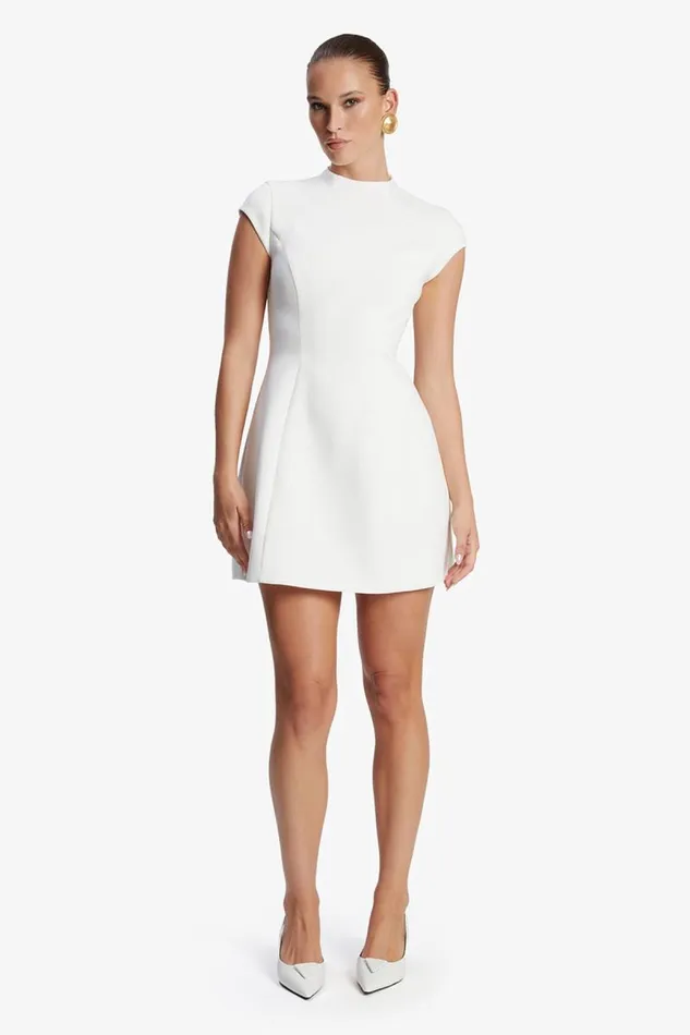 Women Party Dresses Bardot Delphi Hourglass Mini Dress In Orchid White Orchid White Women Party Dresses Bardot Delphi Hourglass Mini Dress In Orchid White Orchid White