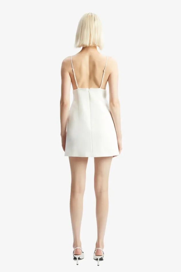 Women Party Dresses Bardot Ingrid Flower Mini Dress In Orchid White Orchid White