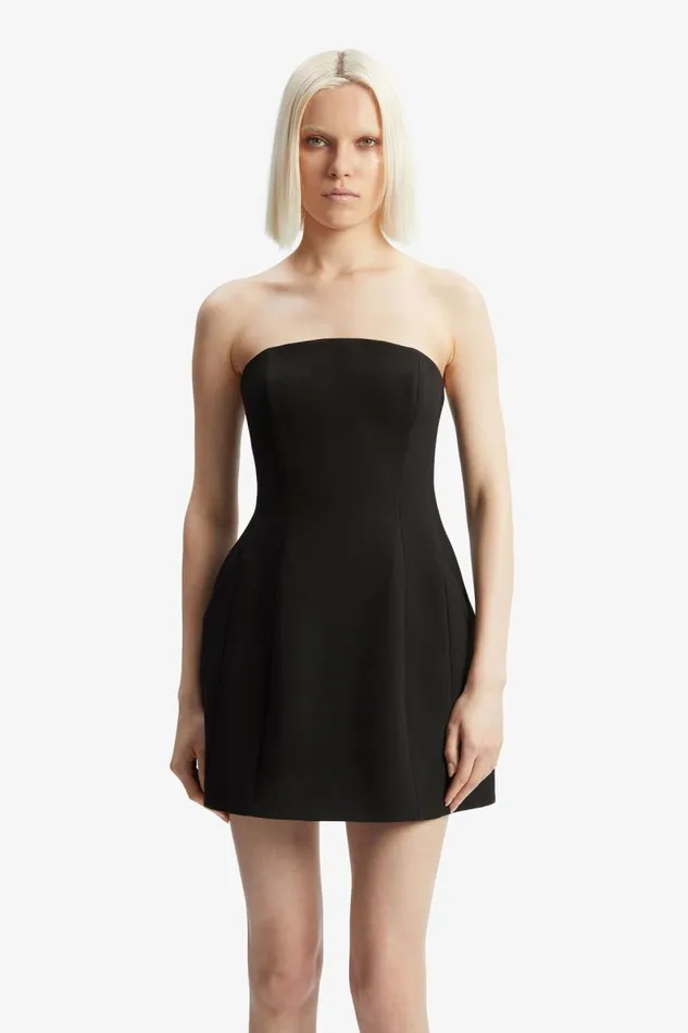 Women Party Dresses Bardot Karoline Hourglass Mini Dress In Black Black