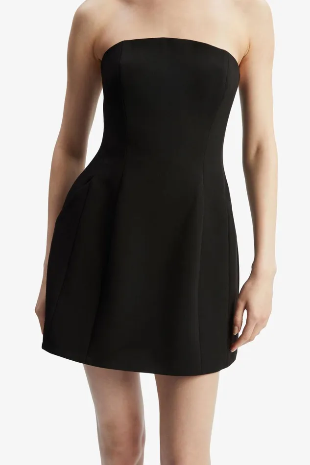 Women Party Dresses Bardot Karoline Hourglass Mini Dress In Black Black