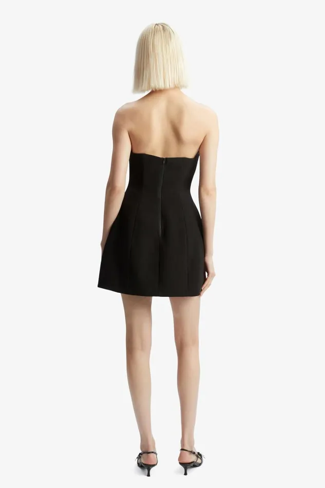 Women Party Dresses Bardot Karoline Hourglass Mini Dress In Black Black