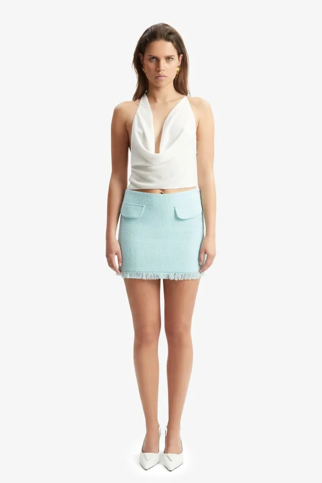 Women Party Tops Bardot Cherie Cowl Neck Top In Orchid White Orchid White Women Party Tops Bardot Cherie Cowl Neck Top In Orchid White Orchid White