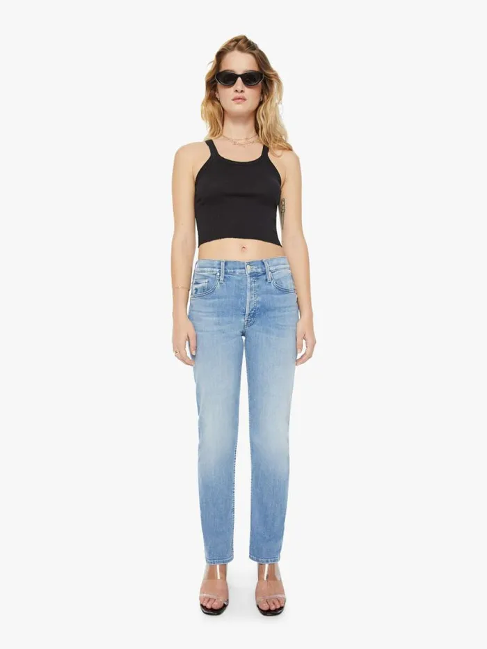 Women Petites Mother Denim PETITES The Lil039 Tomcat Skimp Blue