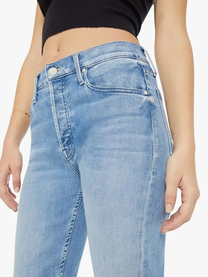 Women Petites Mother Denim PETITES The Lil039 Tomcat Skimp Blue