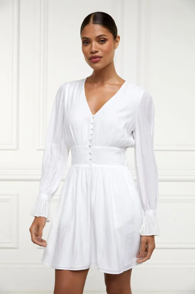 Women Phoebe VNeck Mini Dress White Holland Cooper Dresses Women Phoebe VNeck Mini Dress White Holland Cooper Dresses