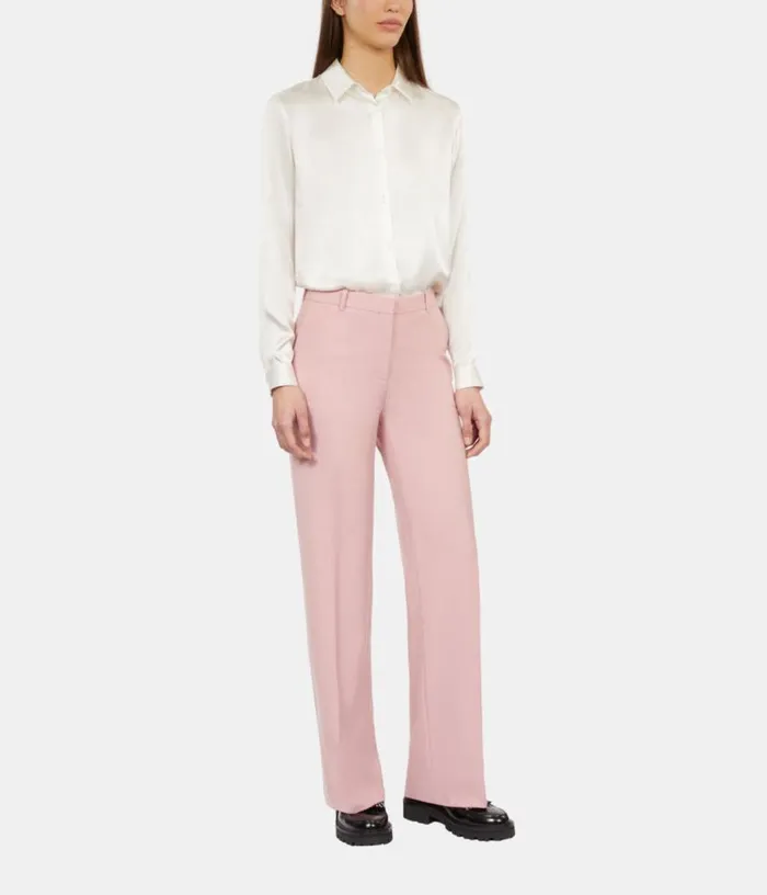Women Pink Woolblend Suit Trousers THE KOOPLES Blazers and Suits