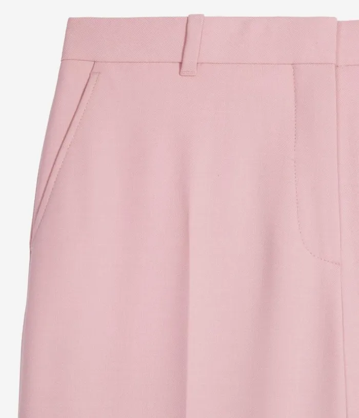 Women Pink Woolblend Suit Trousers THE KOOPLES Blazers and Suits