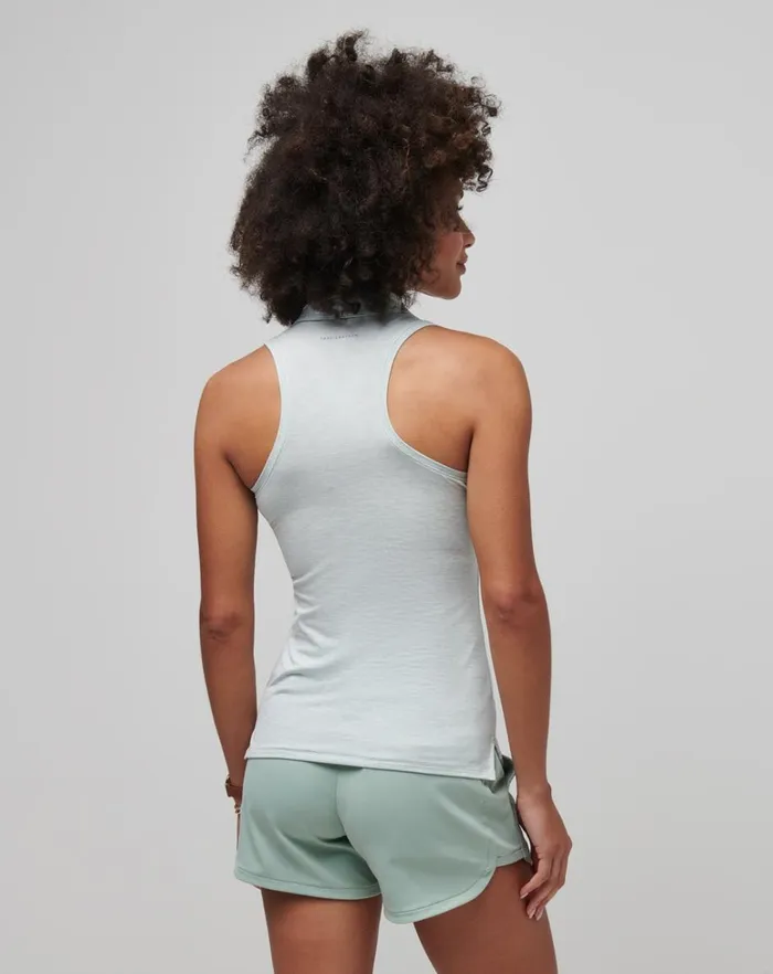 Women Polos TravisMathew FEATHERWEIGHT ACTIVE SLEEVELESS POLO Heather Jade Women Polos TravisMathew FEATHERWEIGHT ACTIVE SLEEVELESS POLO Heather Jade