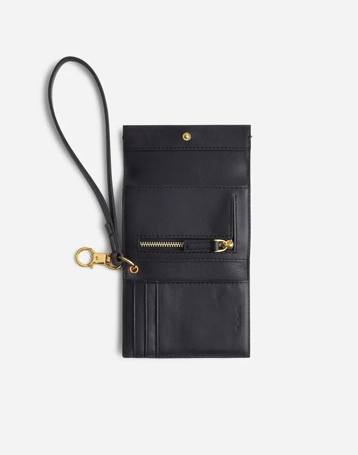 Women Pouches and Wallets Madewell Card Case Wristlet True Black