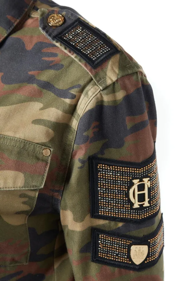 Women Premium Artillery Jacket Washed Camo Holland Cooper Jackets