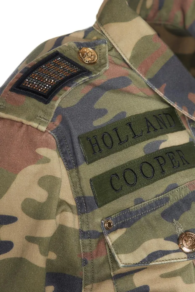 Women Premium Artillery Jacket Washed Camo Holland Cooper Jackets