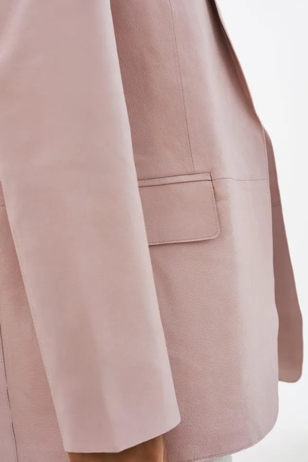 Women QUIRINA Leather Blazer Rose LAMARQUE Leather Jackets
