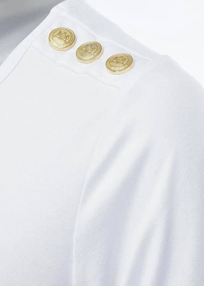 Women Relax Fit Crew Neck Tee White Holland Cooper Tops