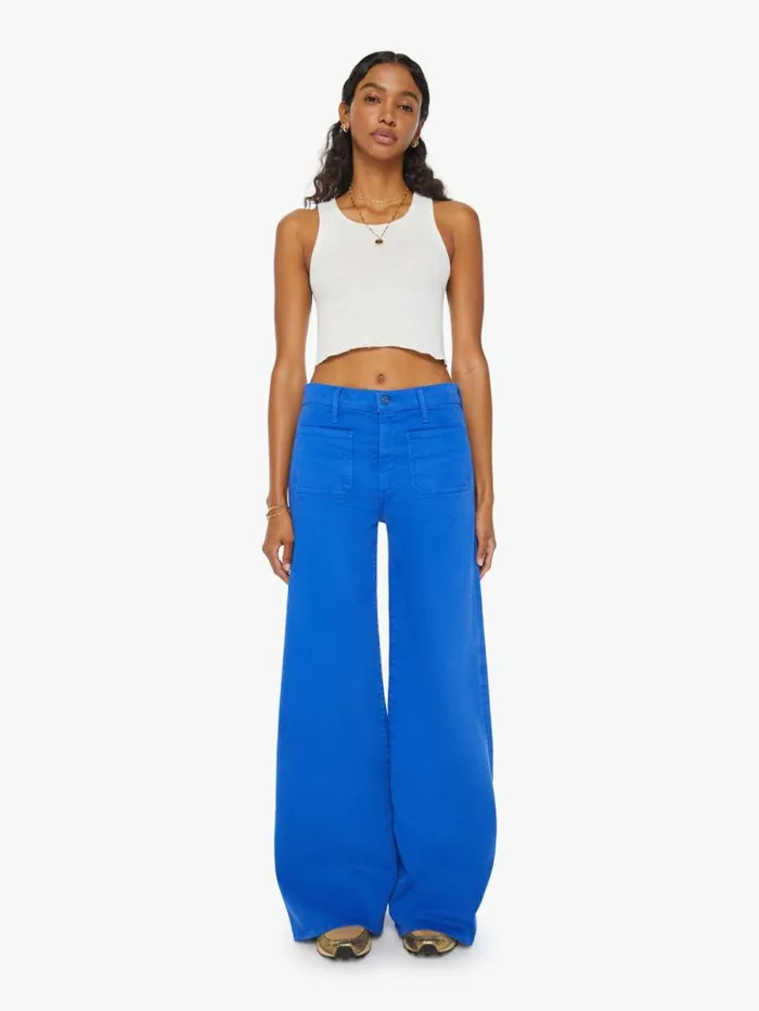 Women Relaxed Mother Denim The Patch Pocket Undercover Sneak Blue dark