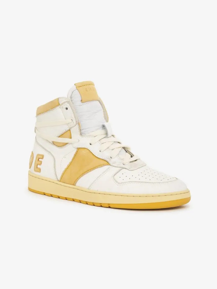 Women Rhude Footwear RHECESSHI Whitemustard