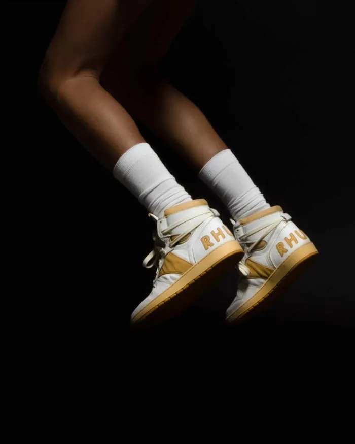 Women Rhude Footwear RHECESSHI Whitemustard