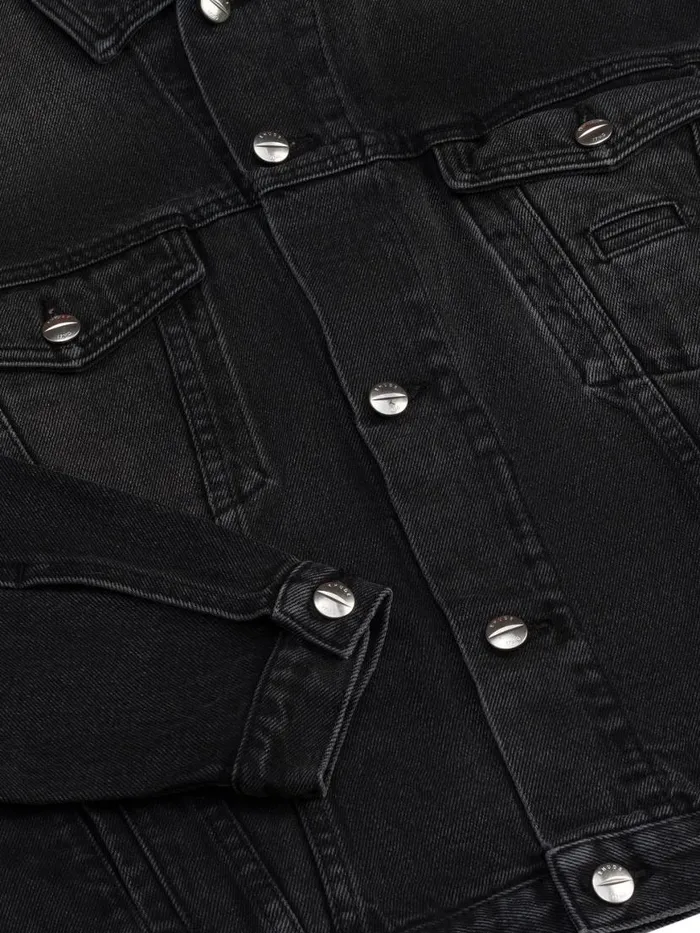 Women Rhude Outerwear OVERSIZED DENIM TRUCKER JACKET Black