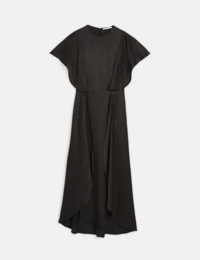 Women SWave Jacquard Maxi Dress Black Stella McCartney Dresses