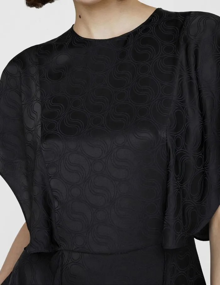 Women SWave Jacquard Maxi Dress Black Stella McCartney Dresses Women SWave Jacquard Maxi Dress Black Stella McCartney Dresses