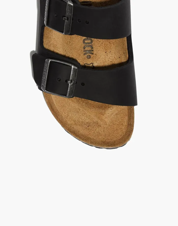 Women Sandals Madewell Birkenstock Arizona Sandals In BirkoFlor True Black