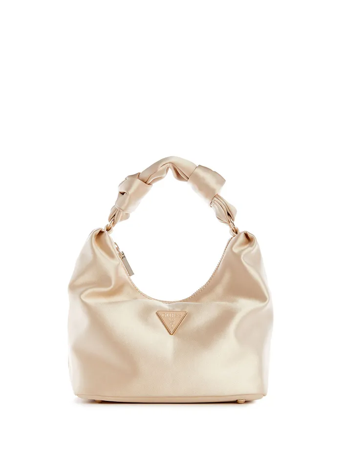 Women Satchel GUESS Gold Velina Hobo Bag