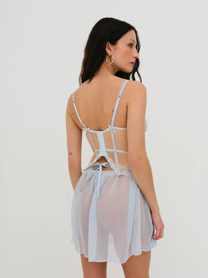 Women Scottie Slip Dress Blue For Love and Lemons Lingerie Women Scottie Slip Dress Blue For Love and Lemons Lingerie