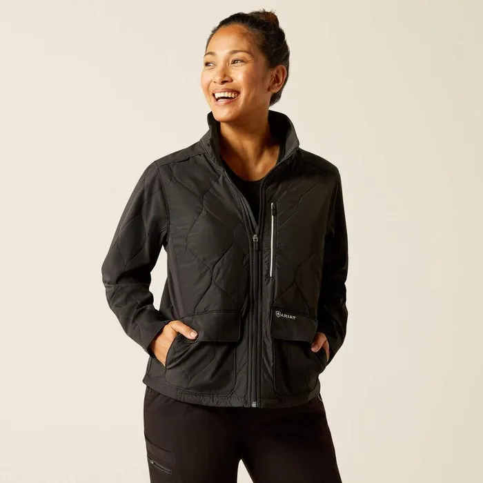 Women Scrubs Ariat Ambroise Insulated Scrub Jacket Black