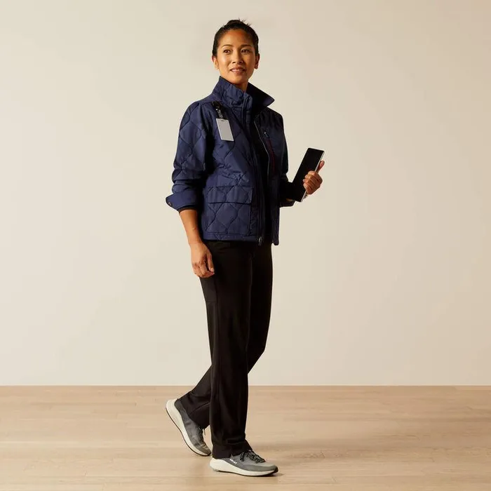 Women Scrubs Ariat Ambroise Insulated Scrub Jacket Navy