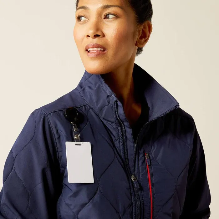 Women Scrubs Ariat Ambroise Insulated Scrub Jacket Navy