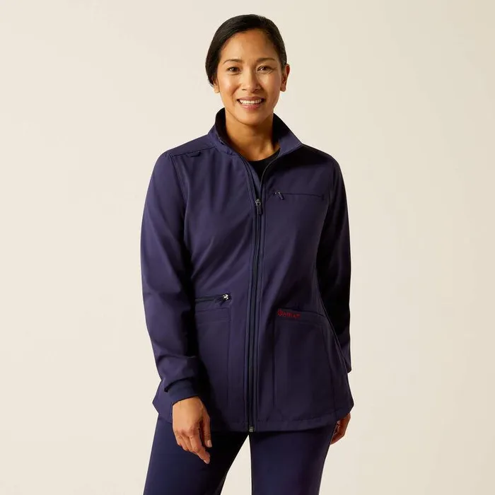 Women Scrubs Ariat Rosalyn Utility Scrub Jacket Navy