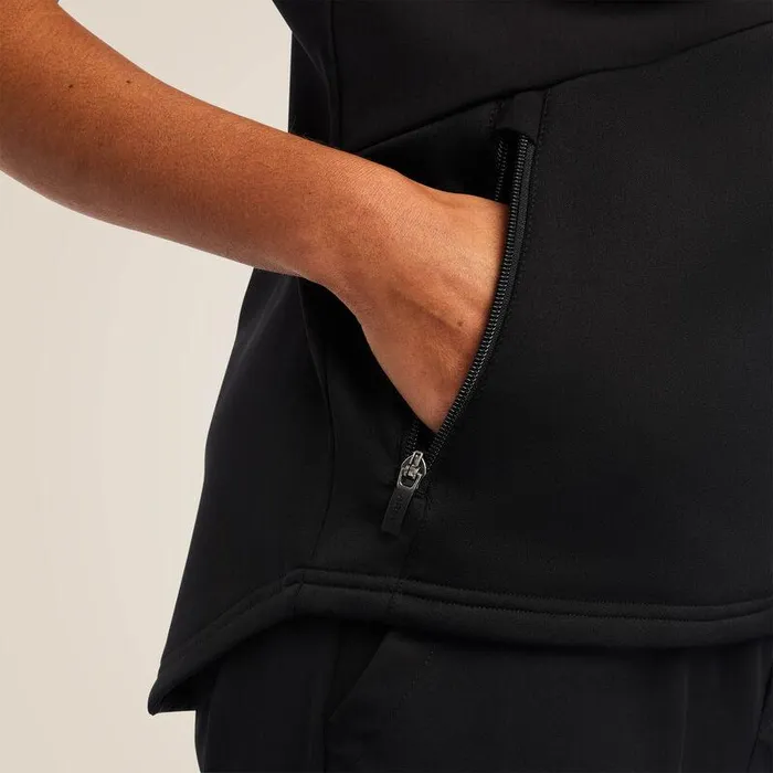 Women Scrubs Ariat Sina Fleece Scrub Vest Black