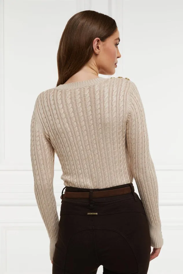 Women Seattle Cable Crew Knit Oatmeal Holland Cooper Knitwear Women Seattle Cable Crew Knit Oatmeal Holland Cooper Knitwear