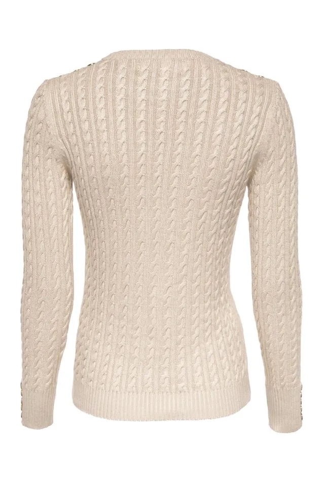 Women Seattle Cable Crew Knit Oatmeal Holland Cooper Knitwear Women Seattle Cable Crew Knit Oatmeal Holland Cooper Knitwear
