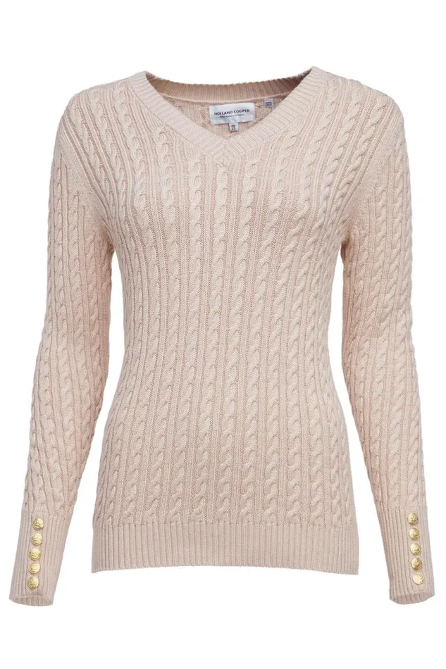 Women Seattle VNeck Knit Oatmeal Holland Cooper Knitwear Women Seattle VNeck Knit Oatmeal Holland Cooper Knitwear