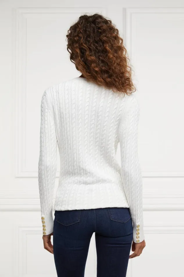 Women Seattle VNeck Knit Winter White Holland Cooper Knitwear Women Seattle VNeck Knit Winter White Holland Cooper Knitwear