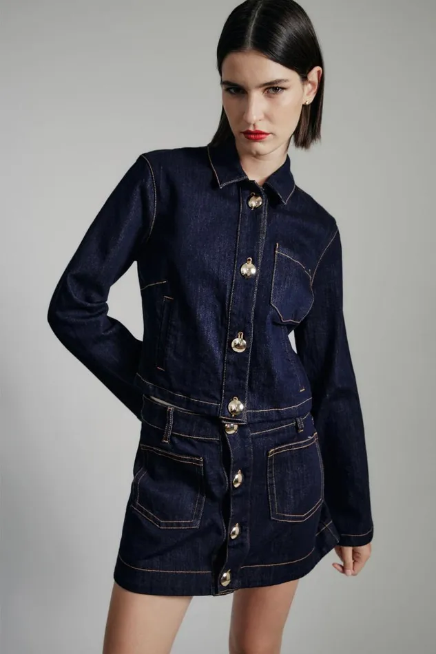 Women Shirts and Blouses Bardot Lorenzo Denim Shirt In Dark Dark