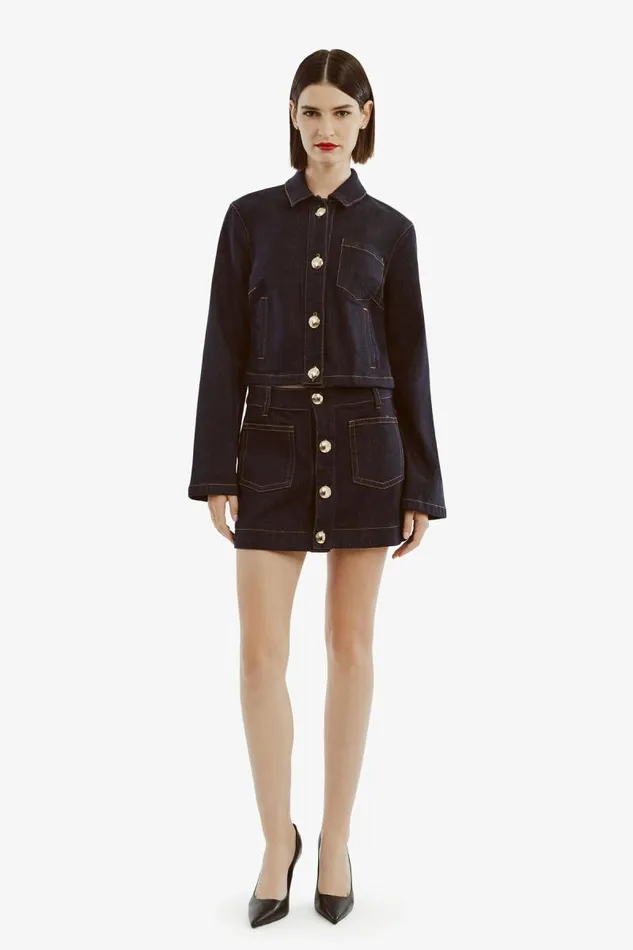 Women Shirts and Blouses Bardot Lorenzo Denim Shirt In Dark Dark