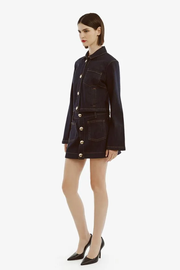 Women Shirts and Blouses Bardot Lorenzo Denim Shirt In Dark Dark