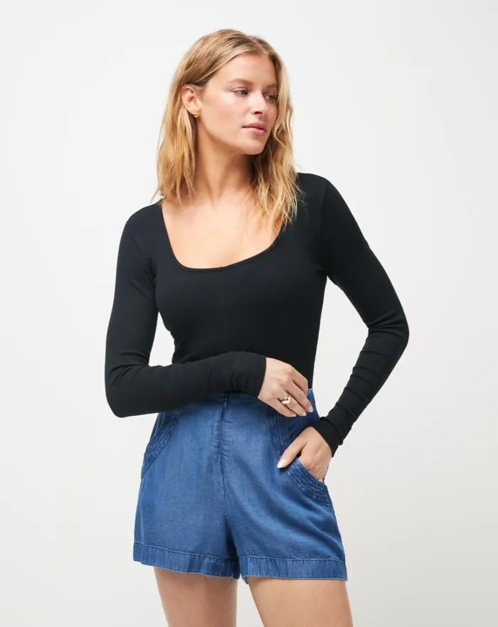 Women Shirts and Tops TravisMathew CLOUD RIB SUN SEASON Black