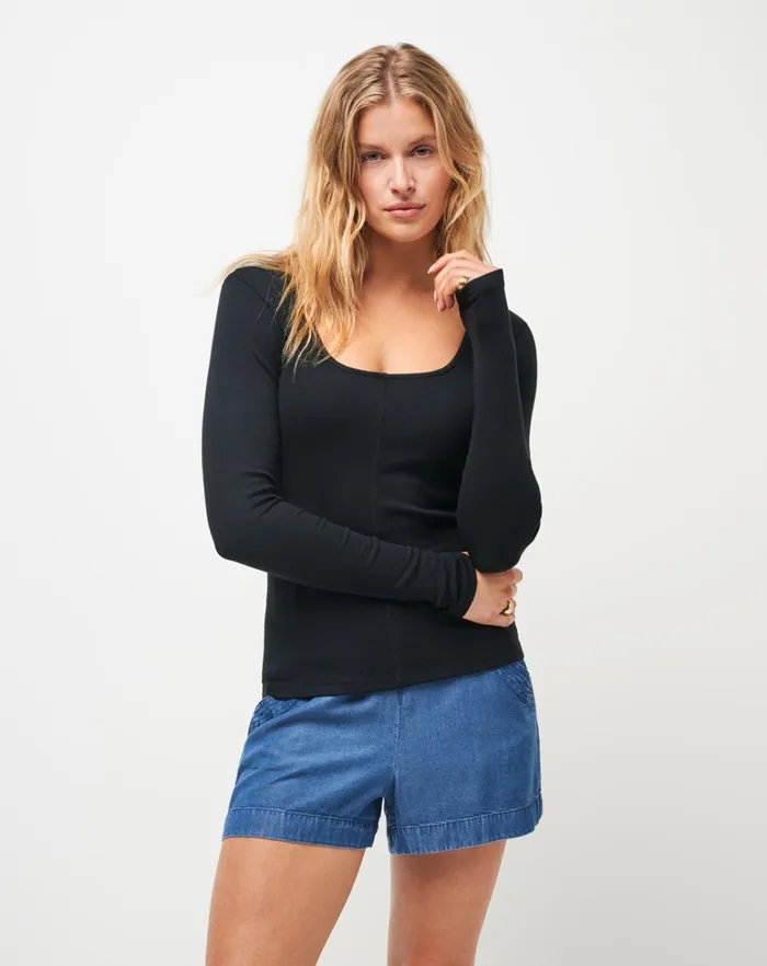Women Shirts and Tops TravisMathew CLOUD RIB SUN SEASON Black Women Shirts and Tops TravisMathew CLOUD RIB SUN SEASON Black