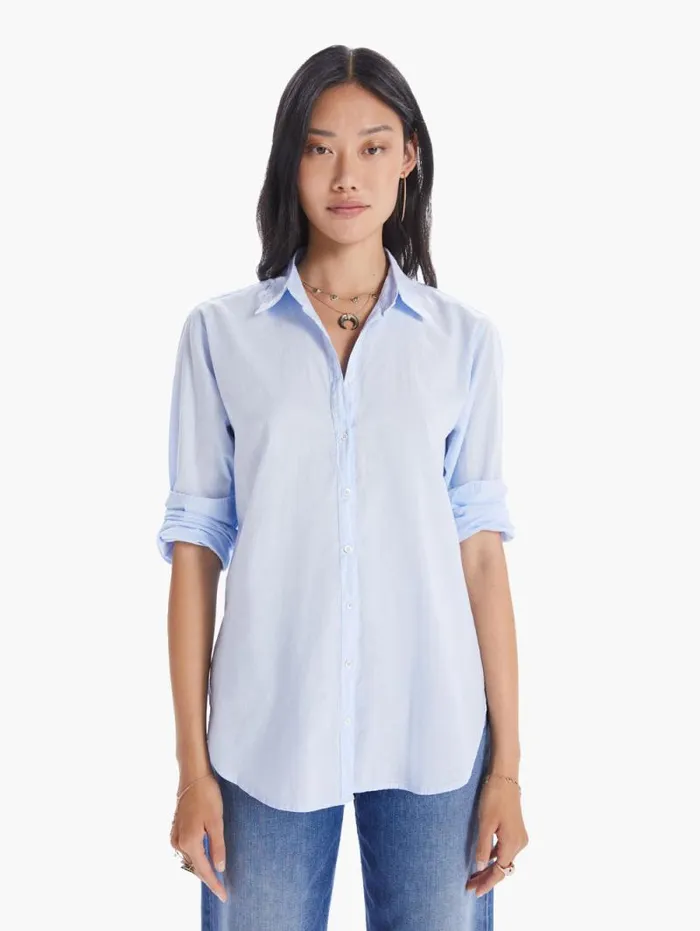 Women Shirts Mother Denim Beau Shirt Lightpastel Blue