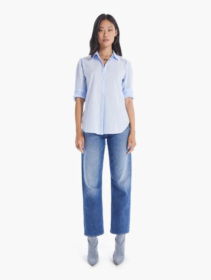 Women Shirts Mother Denim Beau Shirt Lightpastel Blue