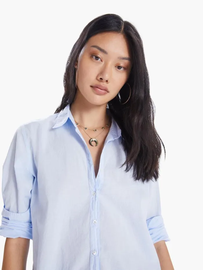 Women Shirts Mother Denim Beau Shirt Lightpastel Blue