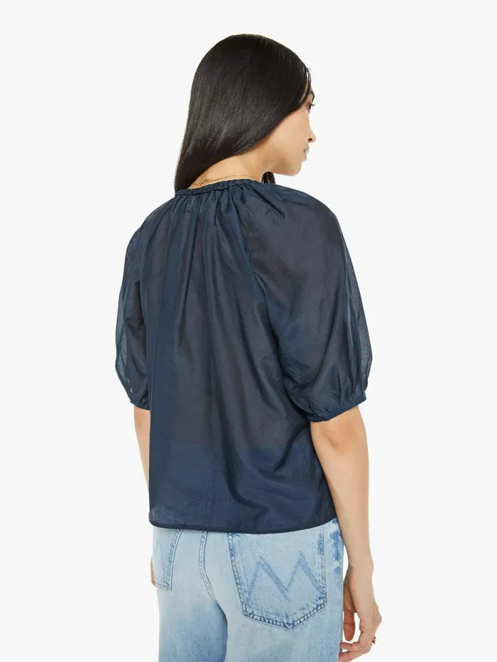 Women Shirts Mother Denim Blythe Top Blue Sapphire