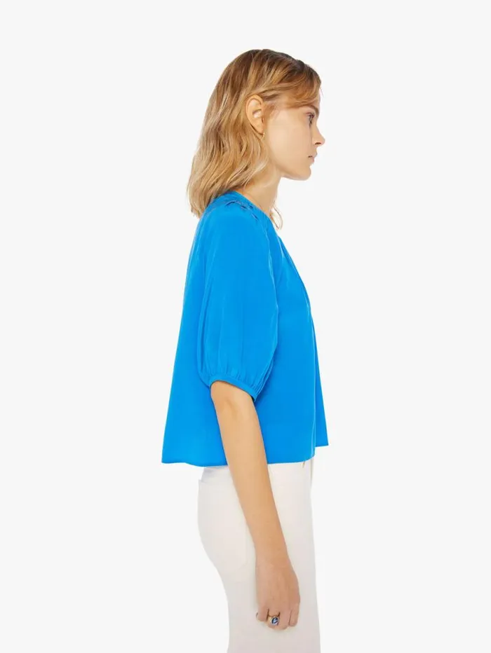 Women Shirts Mother Denim Louisa Top Blue Opal