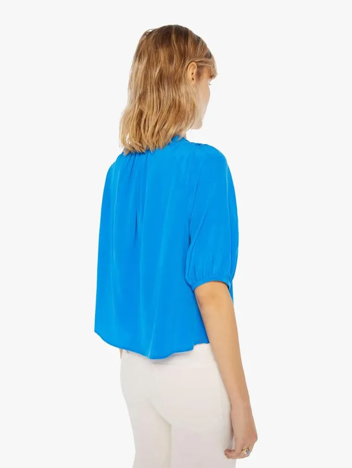 Women Shirts Mother Denim Louisa Top Blue Opal