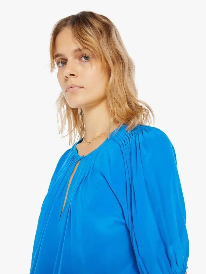 Women Shirts Mother Denim Louisa Top Blue Opal